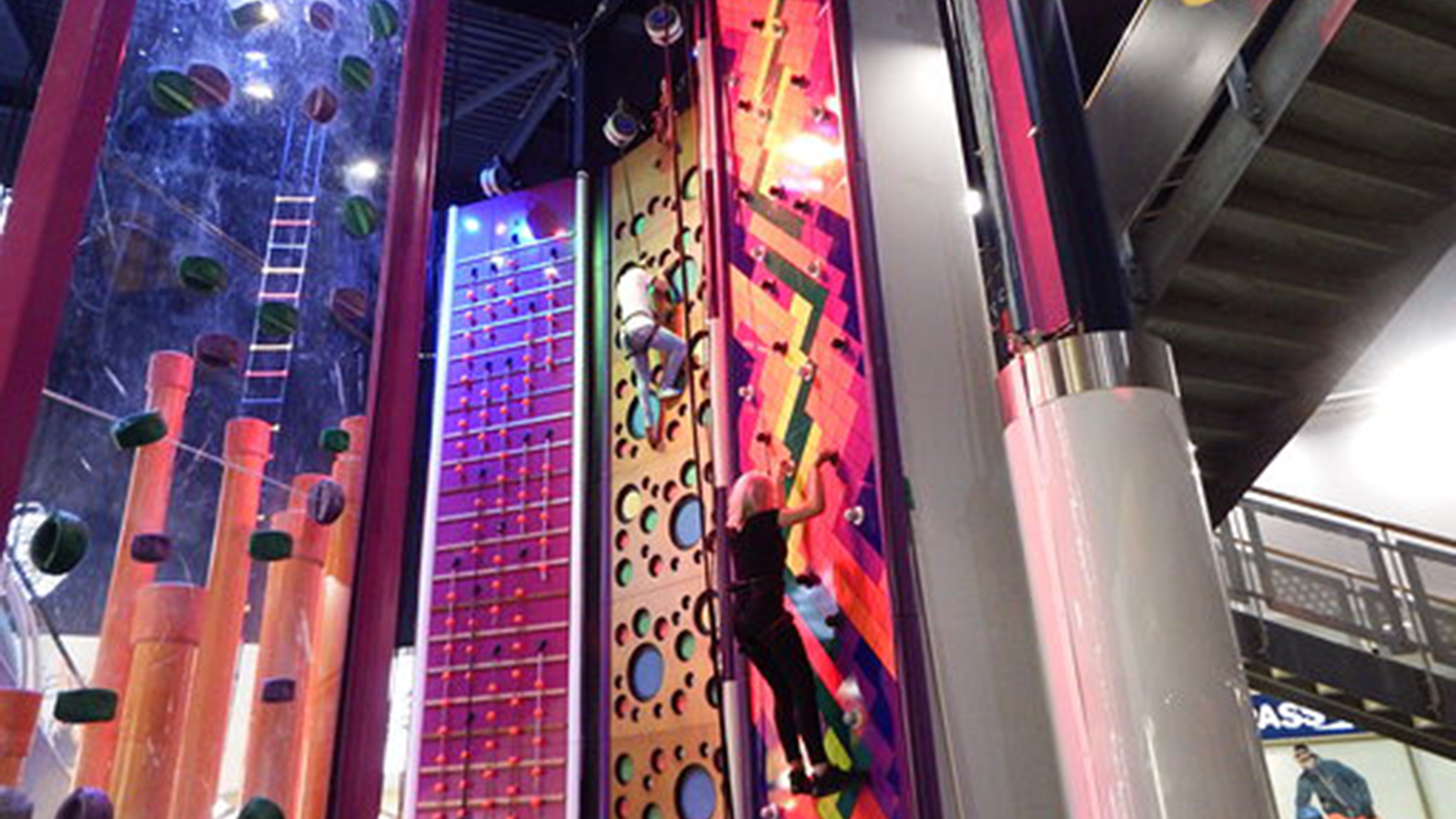 Climbing wall at Xscape Grimsby Town Sports & Education Trust